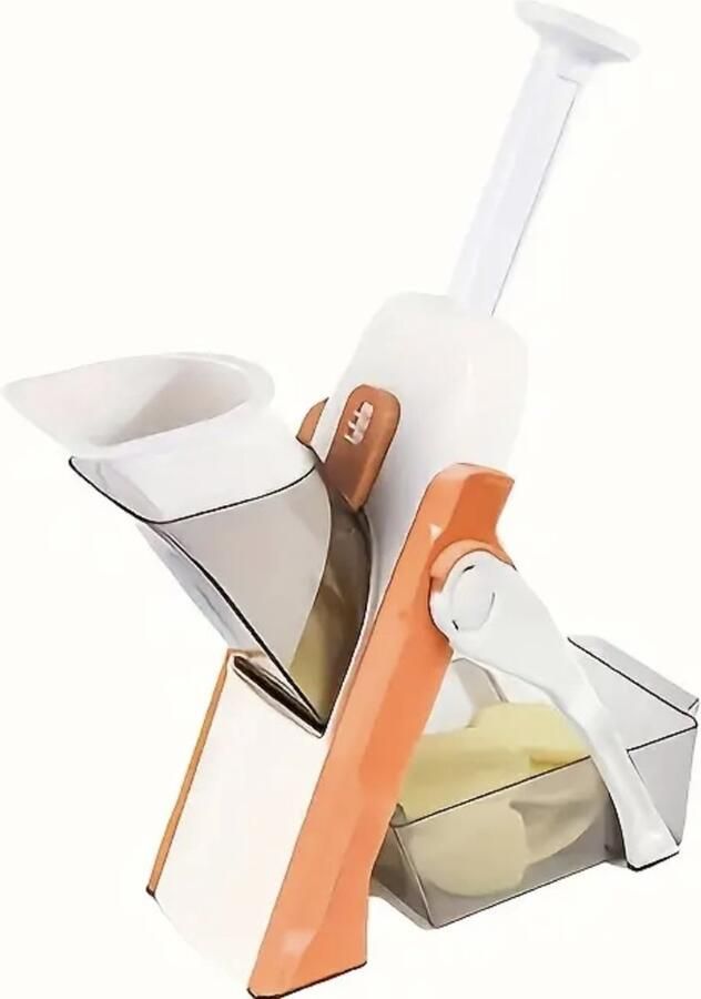 Limesse- Mandoline- Veilige Groentesnijder- keukengerei- multifunctionele keukensnijder- handmatig- Frietsnijder-Uiensnijder- BPA vrij- messen- antislip- schijfjes blokjes reepjes julienne- oranje groen blauw