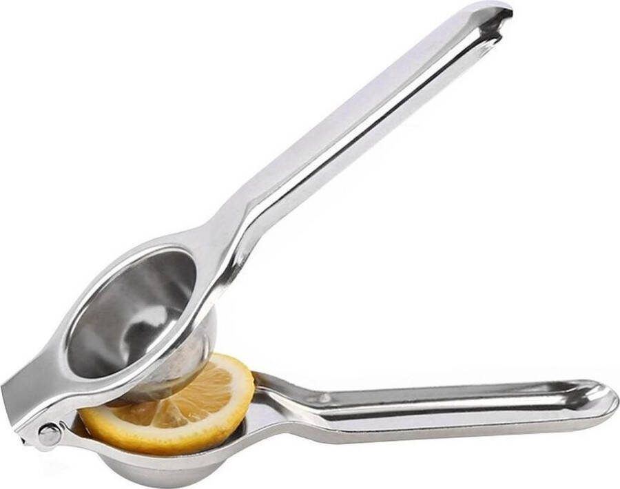 Merkloos Sans marque Limoenpers Handcitruspers Citrusknijper Handpers Fruitpers Limoenknijper RVS Citroenpers