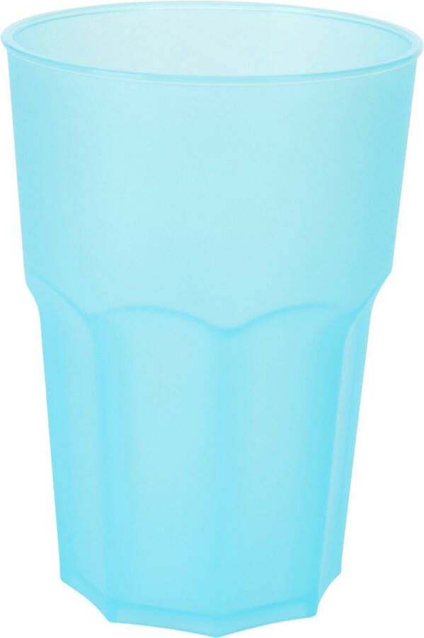 Limonade drinkbeker onbreekbaar kunststof blauw 480 ml 12 x 9 cm camping bekers