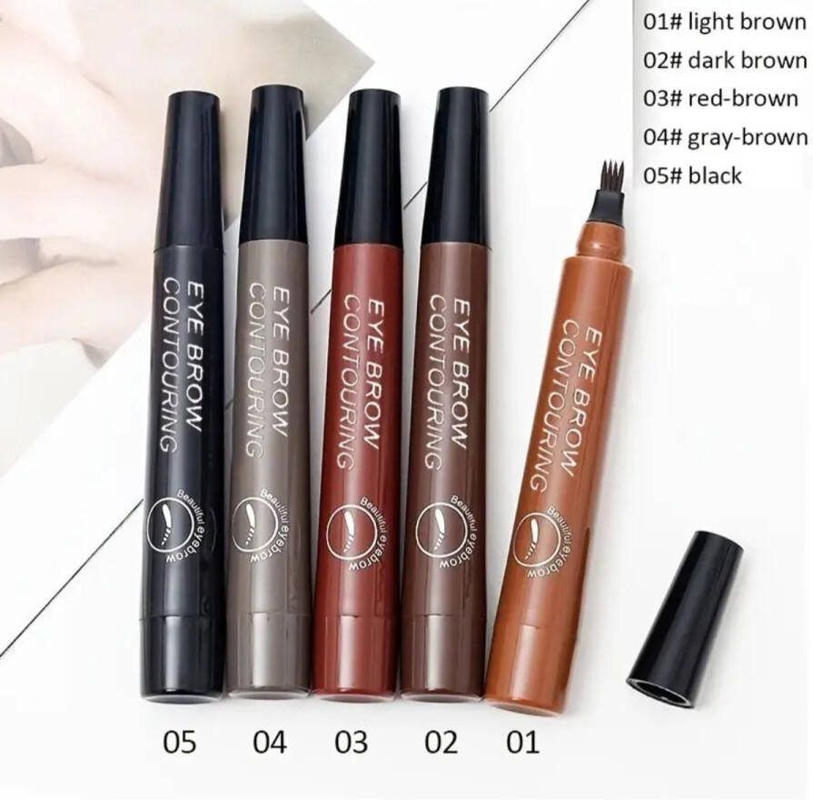 Liquid brow pencil waterproof wenkbrauwpotlood wenkbrauw potlood donkerbruin licht bruin light brown 01