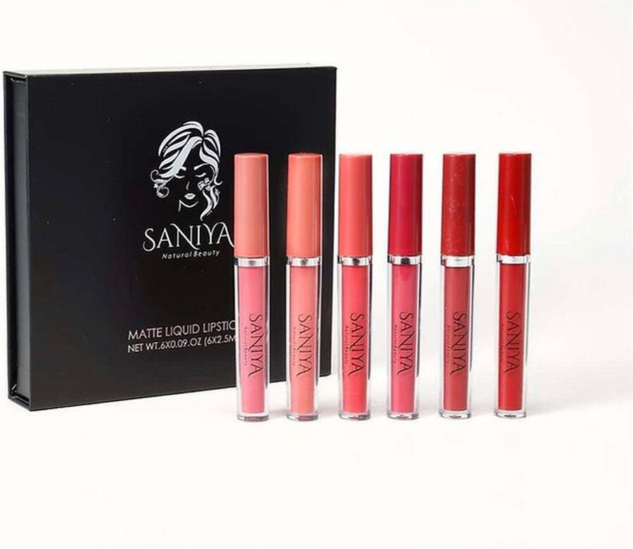 Liquid Lipstick Make-up Lipverzorging Geschenkset Vloeibare lippenstift Lipgloss Lippenstift Vegan & Cruelty-free Saniya Natural Beauty