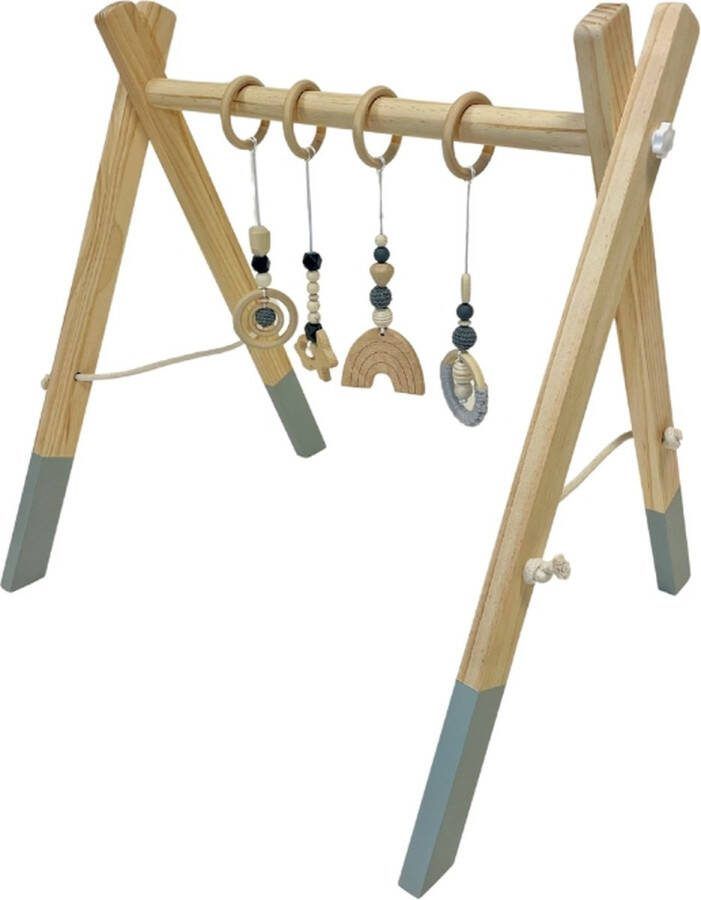 Little Big Adventure Baby Gym Grijs Hout Houten speelboog