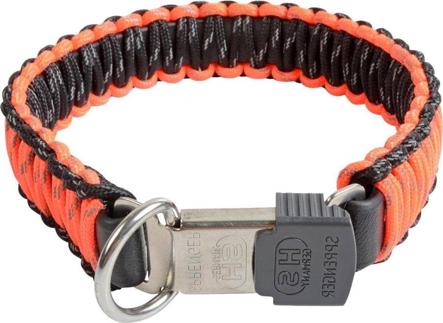 Lock-sluiting Paracord hondenhalsband 50cm Oranje HS Sprenger