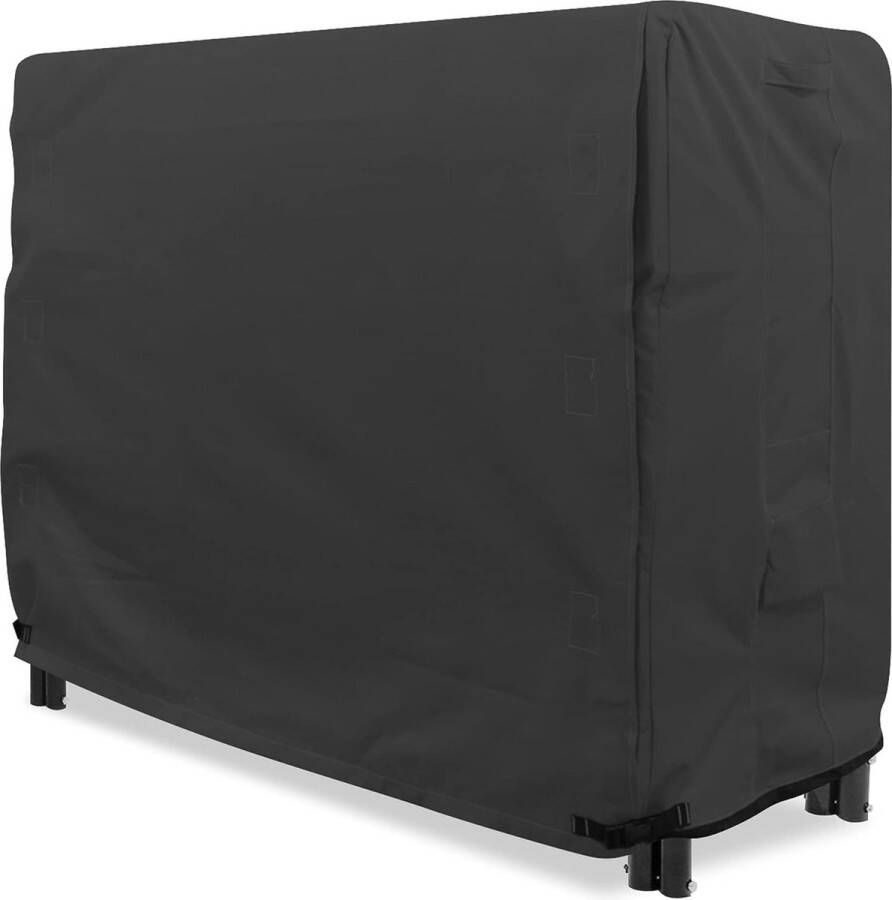 Log Rack Cover 12 m 4 voeten Zwart Beschermhoes voor Houtopslag