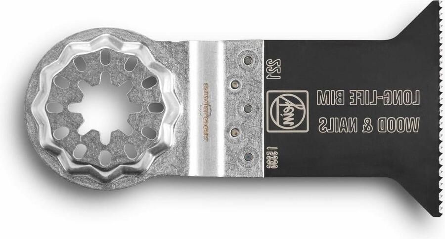 Long-Life E-Cut zaagblad 1 stuk 50 mm breedte 50 mm lengte Starlock opname bimetaal geschrankte houtvertanding