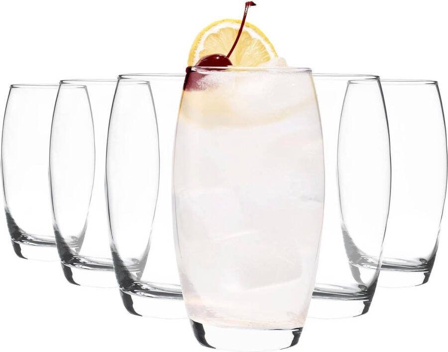 Longdrinkglas Tumbler waterglazen sapglazen drinkglazen longdrinkglazen set van 6 510 cc