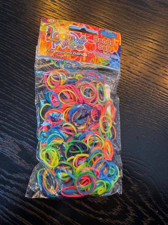 Loom Bandjes Neon Mix 600 stuks Loombandjes Loom Twister Loomelastiekjes Elastiekjes Inlcusief S-Clips Haakjes