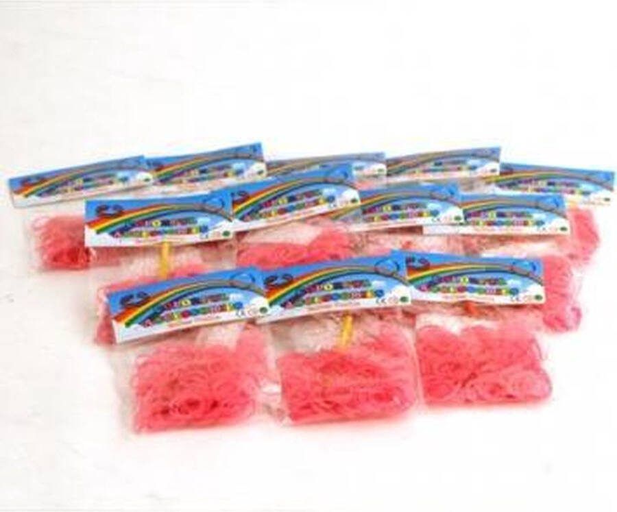 Loom Bands Parel Roze 200 Stuks