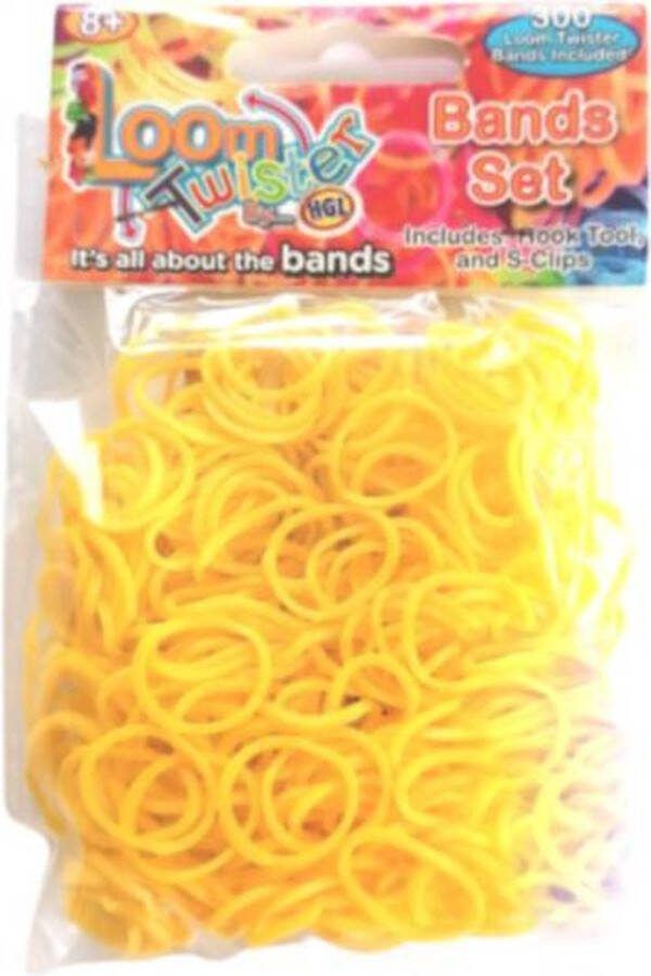 Loom Twister Loombandjes Junior Rubber Donkergeel 300 Stuks