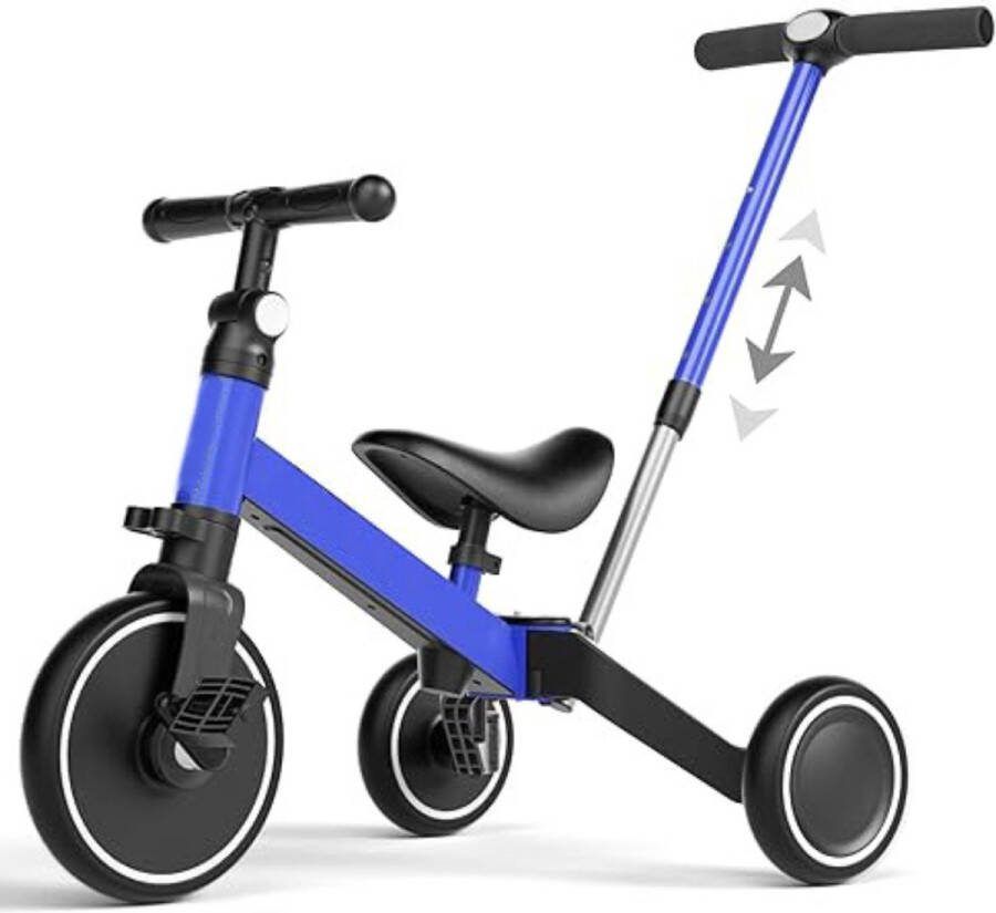 Loopfiets 1 jaar Loopfiets 1 jaar met duwstang 4 in 1 driewieler Loopfiets jongens 2 jaar Loopfiets met duwstok Uitbreiding met trappers Inklapbaar
