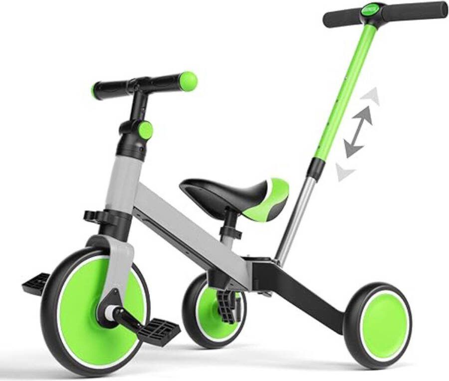 Loopfiets 1 jaar Loopfiets 1 jaar met duwstang 4 in 1 driewieler Loopfiets jongens 2 jaar Loopfiets met duwstok Uitbreiding met trappers Inklapbaar