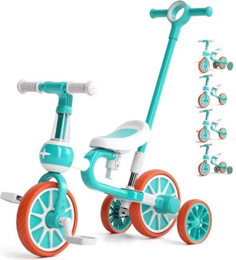 Loopfiets 1 Jaar Met Duwstok Driewieler Met Duwstang Loopwagen 1 Jaar
