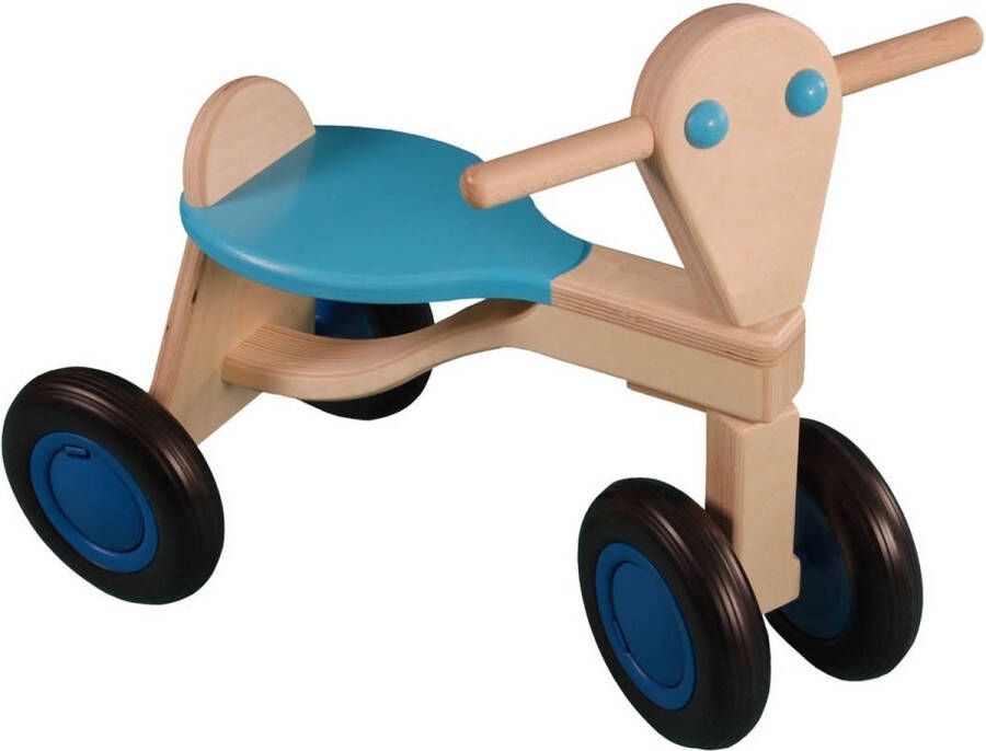 Van Dijk Toys berken houten loopfiets Lichtblauw
