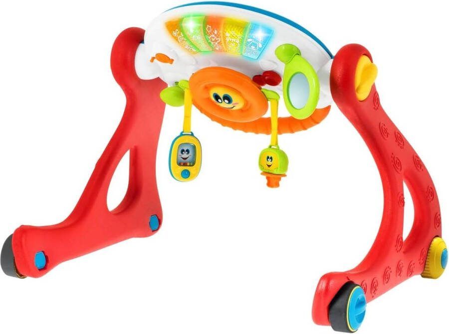 Loopwagen 4 in 1 Babygym Activiteitencentrum en Loopwagen Educatief Speelgoed met Licht en Geluid 3 tot 36 Maanden Loopwagen