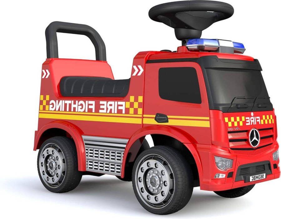 Loopwagen Brandweerwagen Vrijloopwielen Rood Max 25 kg Vanaf 12 maanden Loopwagen