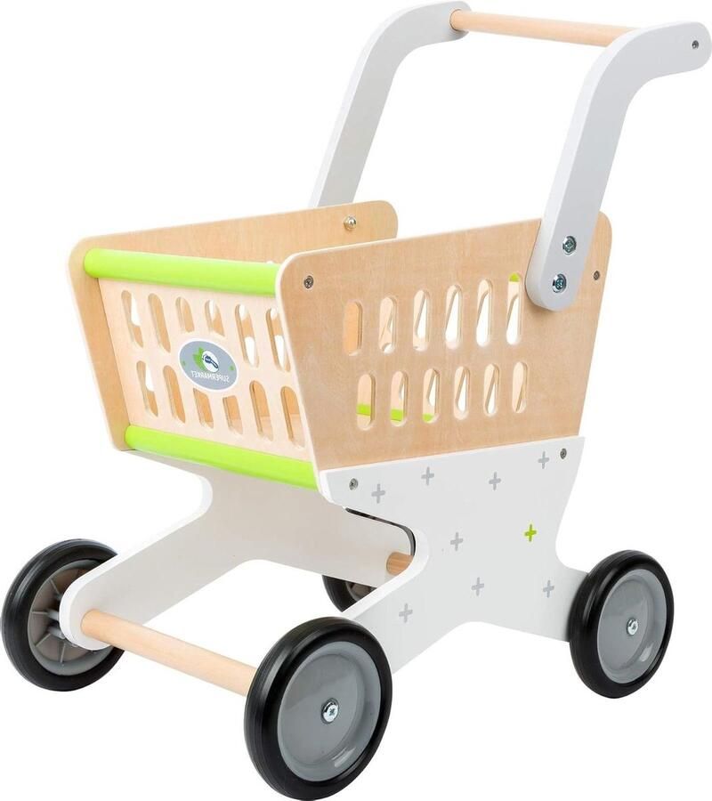 Loopwagen Houten winkelwagen Trend Houten speelgoed vanaf 3 jaar Loopwagen