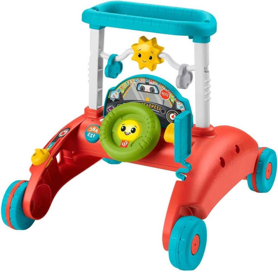 Loopwagen loopspeelgoed 2-zijdige Stabiel Tempo met autothema voor baby's kinderen 6 maanden tot 3 jaar HJP45 Loopwagen