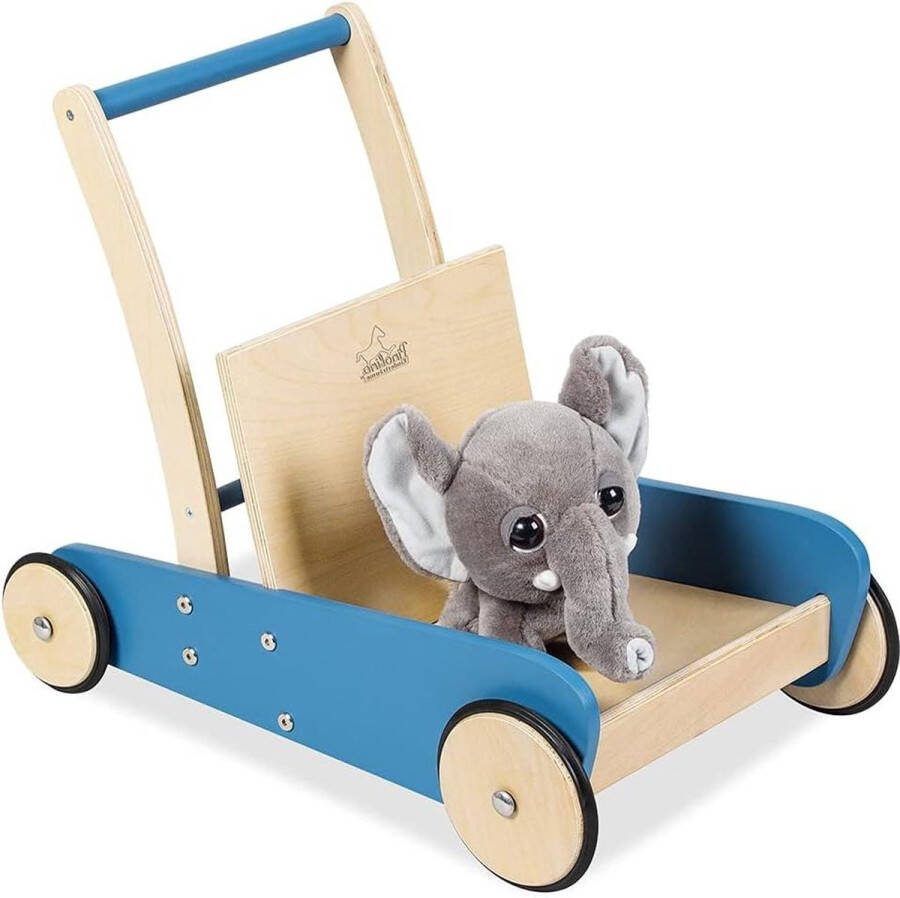 Loopwagen veilige loophulp met rem blauw Mats Loopwagen