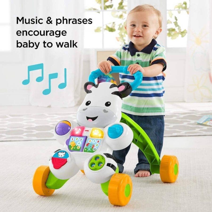 Loopwagen Zebra Walker Eerste Stappen Baby Walker Met Lichten en Muziek Peuter Push Along Speelgoed Loopwagen