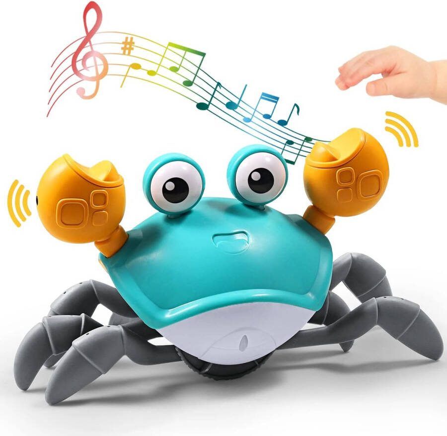 Life Nur Lopende Krab Walking Crab Bewegend Speelgoed Baby Peuter Toy Motoriek Speelgoed Fijne Motoriek Hondenspeelgoed Hondenspeeltjes Montessori Speelgoed Blauw