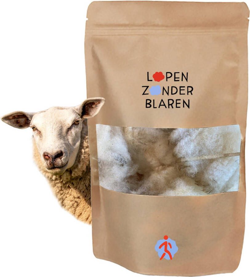 Lopen Zonder Blaren Loperswol: . Voetverzorging voor blaren op je voeten likdoorns hallux valgus of hielspoor. Deze schapenwol werkt ook als teenspreider. Voor in wandelschoen of hardloopschoen. Duurzame voetverzorging. Ook leuk als vaderdag cadeau