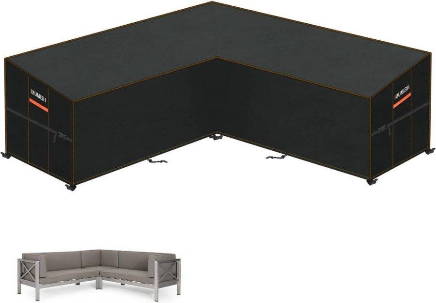Lounge afdekking L-vorm loungemeubelen waterdicht tuinmeubelen afdekzeil hoekbank 255x255x100x80 65 Tuinset bescherming