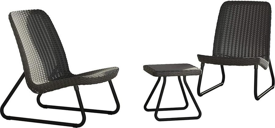 Lounge Set Rio rotanlook kunststof. tweezitsbank