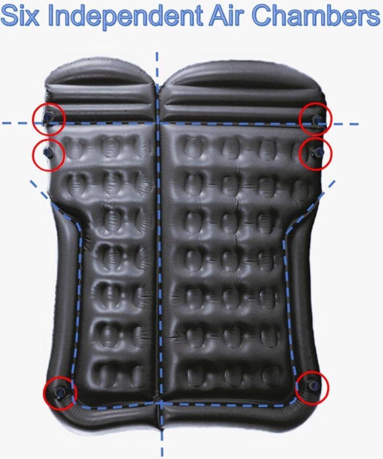 Luchtbed Draagbare SUV luchtmatras Ultra-comfortabele opblaasbare matras voor auto's met kussens geschikt voor binnen- en buitengebruik