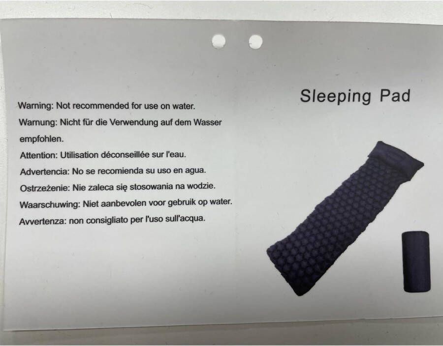 Luchtbed Enkele Slaapmat Ultralichte Isomat Voor Buiten Vochtabsorberend Voor Wandelen Backpacken Kamperen Strand Blauw