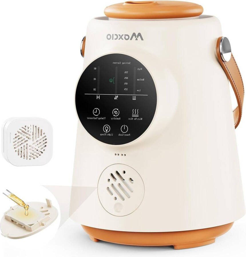 Luchtbevochtiger 2.5L voor Slaapkamer en Babykamer Stille Werking met Draaibare Nozzle 30 Uur Continugebruik Automatische Uitschakeling Eenvoudig Schoon te Maken Voor Kantoor en Thuis