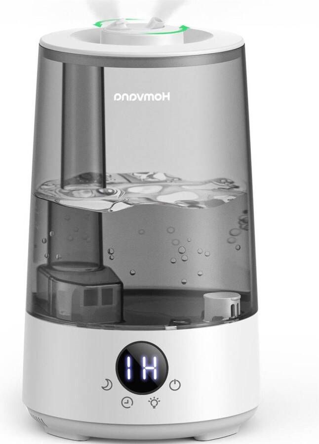 Luchtbevochtiger 3.6Liter Top-Fill 23dB Stille Werking-SilentSpray Tech voor slaapkamer Luchtbevochtiger Aromadiffuser 34uur looptijd Auto-Diffuser 7Colors nachtlampje BPA Free voor Babykamer