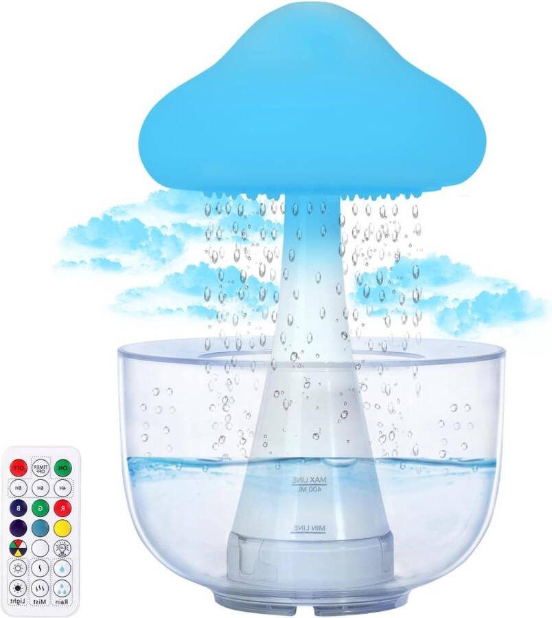 Luchtbevochtiger 450 ml voor etherische olie met 7 kleuren ledlampen Nano-mist diffuser en luchtbevochtiger voor thuis kantoor kamer kinderkamer