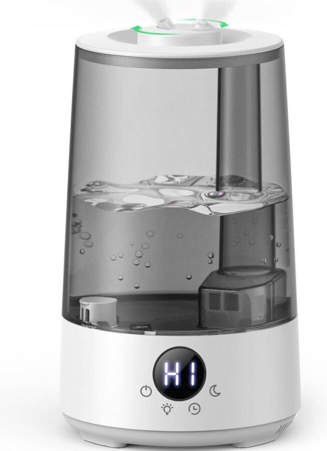 Luchtbevochtiger Voor Slaapkamer 3.6Liter Cool Mist Top-Fill 23dB Stille Werking(SilentSpray Tech) Aromadiffuser Voor Babykamer 34uur looptijd Auto-Diffuser 7Colors Nachtlampje BPA Free