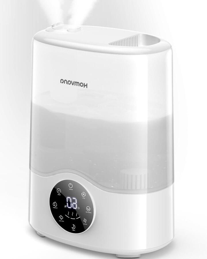 Luchtbevochtiger warm & cool mist 7 liter luchtbevochtiger tot 60 uur 80 m² top fill slaapkamer babyplanten