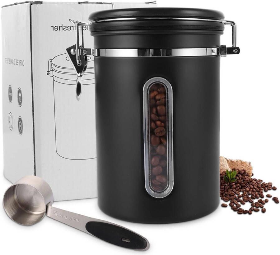 Luchtdicht koffieblik roestvrij staal 18L met deksel