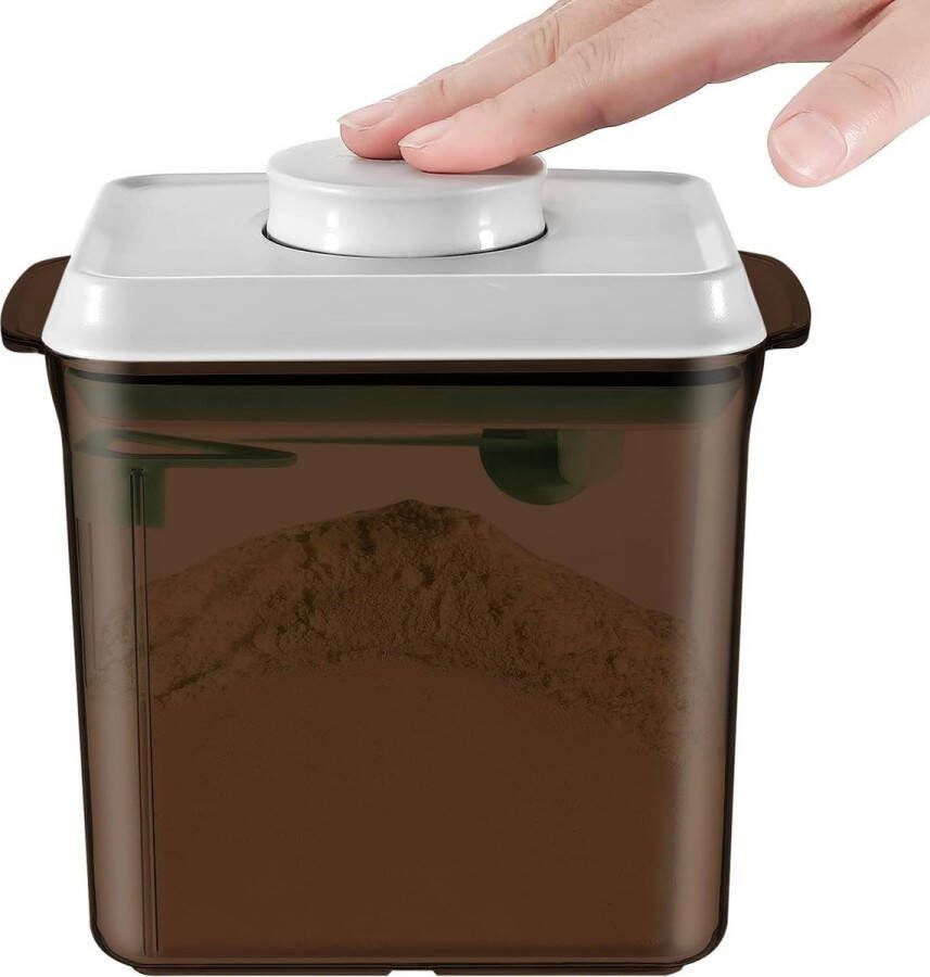Luchtdichte voedselopslagcontainersets pop-up voedselcontainers met deksels stapelbare formulecontainers voor rijst koffie meel suiker ontbijtgranen (1700 ml (anti-UV))