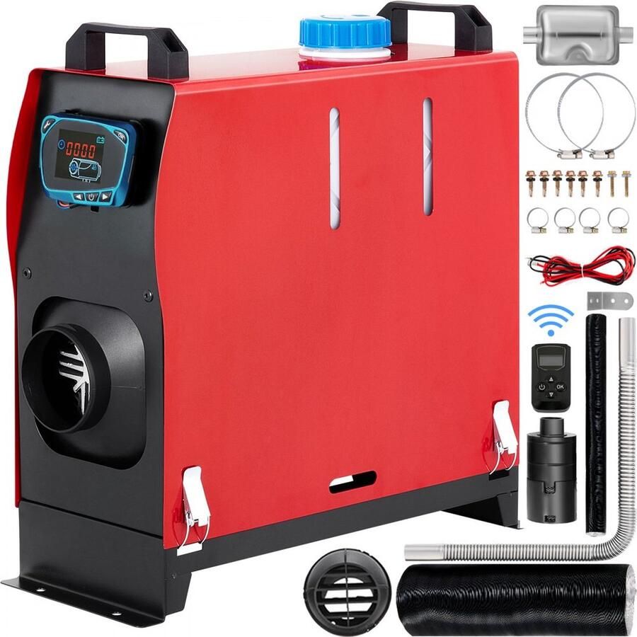 Luchtverwarmers Heater Diesel Luchtverwarmer 12V 8KW Lcd Blauwe Schakelaar & 1 Luchtuitlaat
