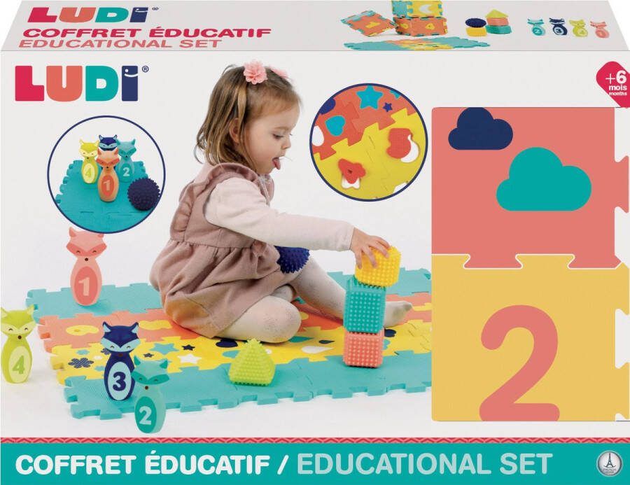 LUDI-ACTITEITENKOFFER TAPIJT KEGELS VORMEN