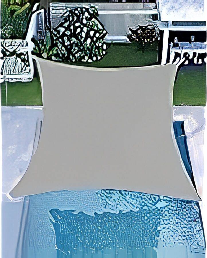 Luifel 3 x5 m waterdicht (min. 1000 mm) UV-bescherming zonwering van scheurvast polyester houdt 93% van de zonnestralen weg weerbestendig tuin balkon lichtgrijs GSH35QY