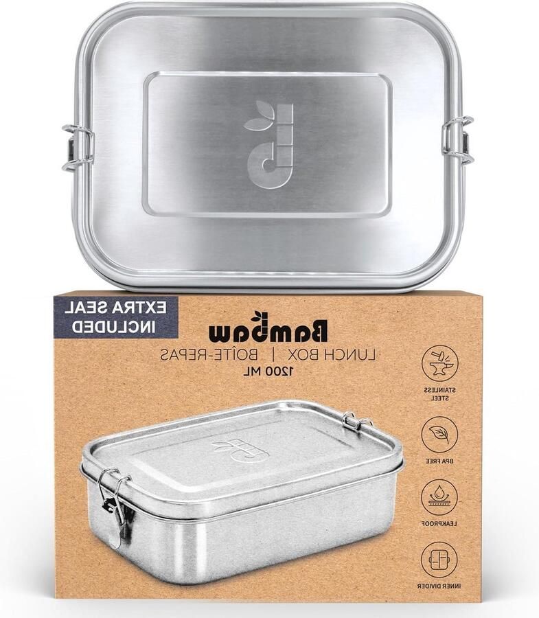 Lunch Box Child Stainless Steel Food Container 1200 ml Ecological and Stain Resistant