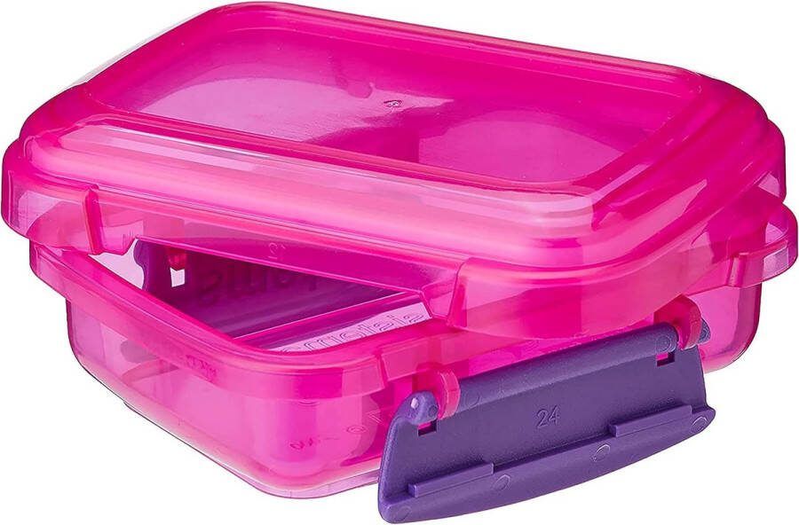 Lunch vershouddoos 200 ml kleine snackdozen BPA-vrij kunststof gemengde kleuren 3 stuks (verpakking van 2)