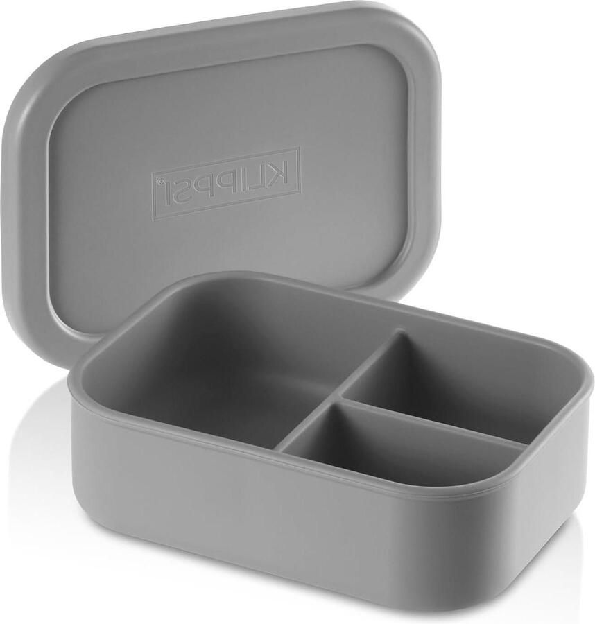 Lunchbox medium-3 vakken (620 ml) van platina-siliconen hitte- en koudebestendig luchtdicht lekvrij vaatwasmachinebestendig