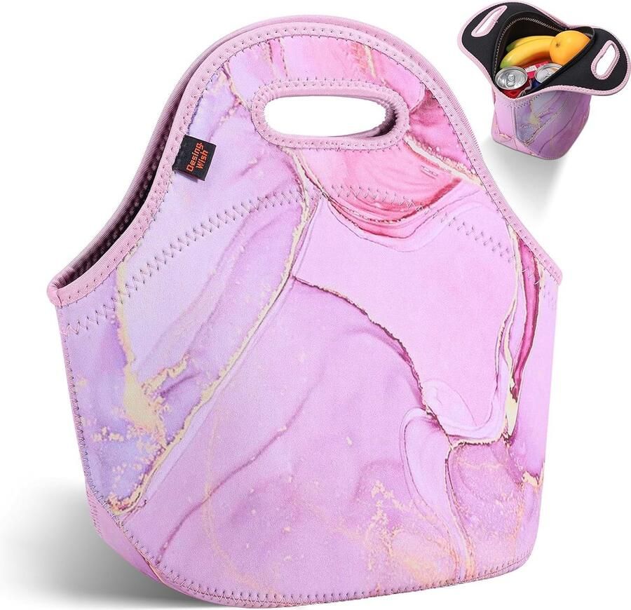 Lunchbox tas neopreen lunchtas isoleertas thermobox koeltas opvouwbare thermotas picknicktas geïsoleerde lunchtas voor kinderen heren dames eten school werk picknick