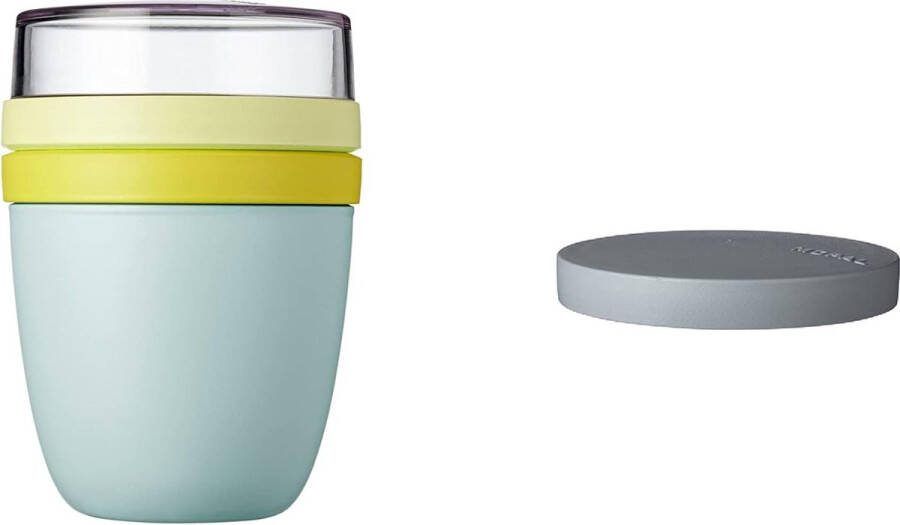 Lunchpot Switch Ellipse maak van je lunchpot een snackpot Praktische mueslibeker Geschikt voor vriezer magnetron en vaatwasser Limited Edition Lemon Vibe