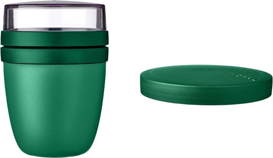 Lunchpot Switch Ellipse maak van je lunchpot een snackpot Praktische mueslibeker Geschikt voor vriezer magnetron en vaatwasser Vivid Green