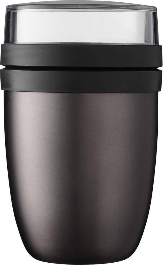 Lunchpot titanium praktische thermische voedselcontainer van 500 ml yoghurtpot pot houdt voedsel langdurig warm of koel polypropyleen 500 en 200 ml
