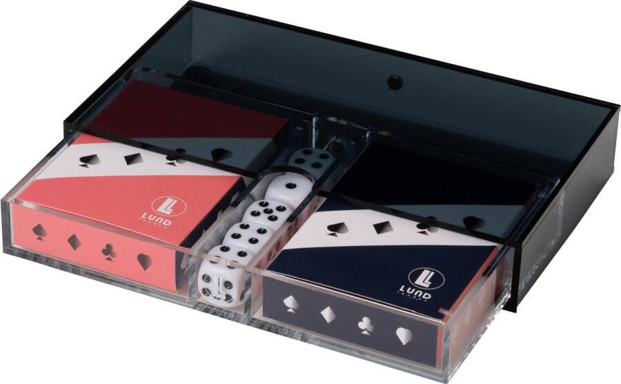 LUND London Spellen Kaartspel 2 sets speelkaarten Luxe speelkaartenset Acryl