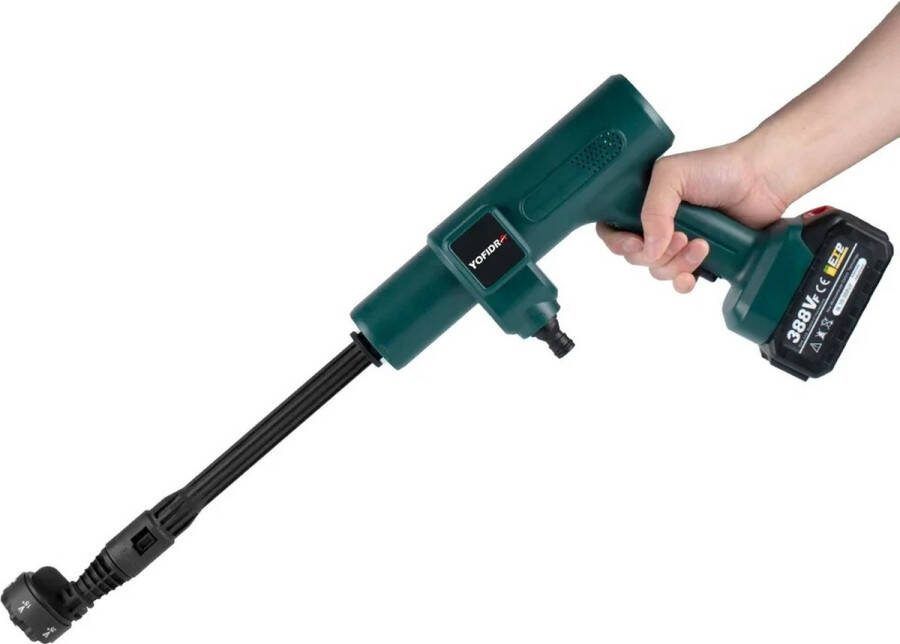 Luxe 6 in 1 hogedrukreiniger Accu hogedrukreiniger Draagbare Hogedrukreiniger 3500 mAh 100bar 18V met Accessoires Inclusief Lithium Batterijen
