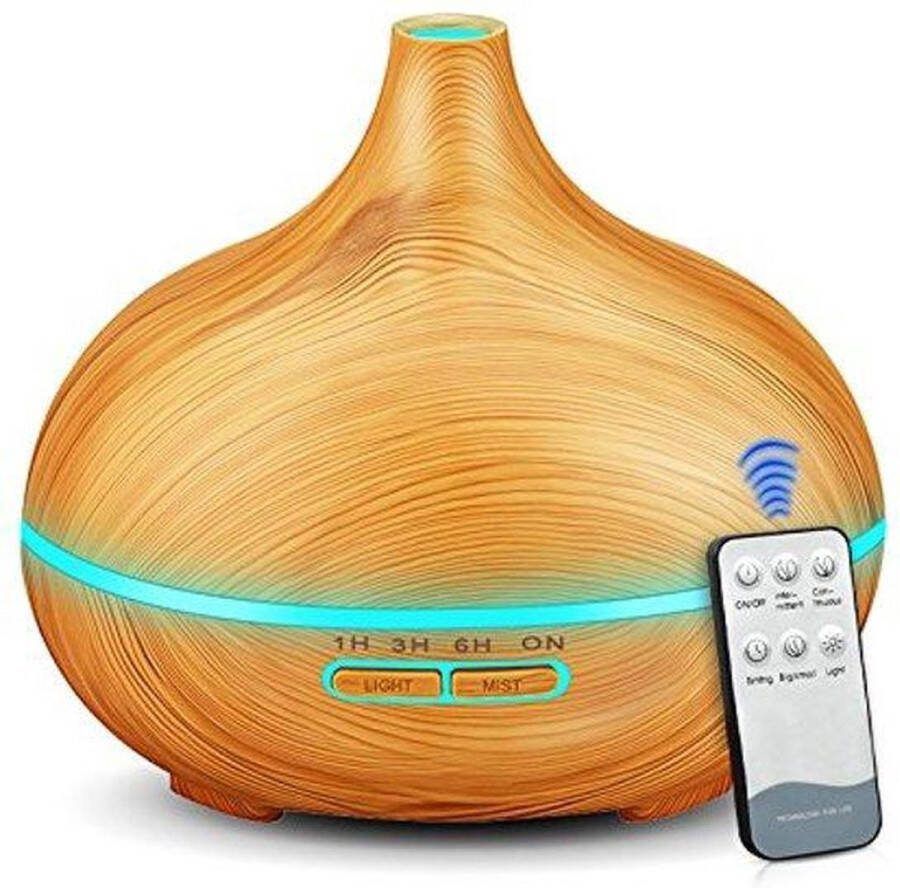 Luxe Aroma Diffuser 400ML Woodgrain Hout Design