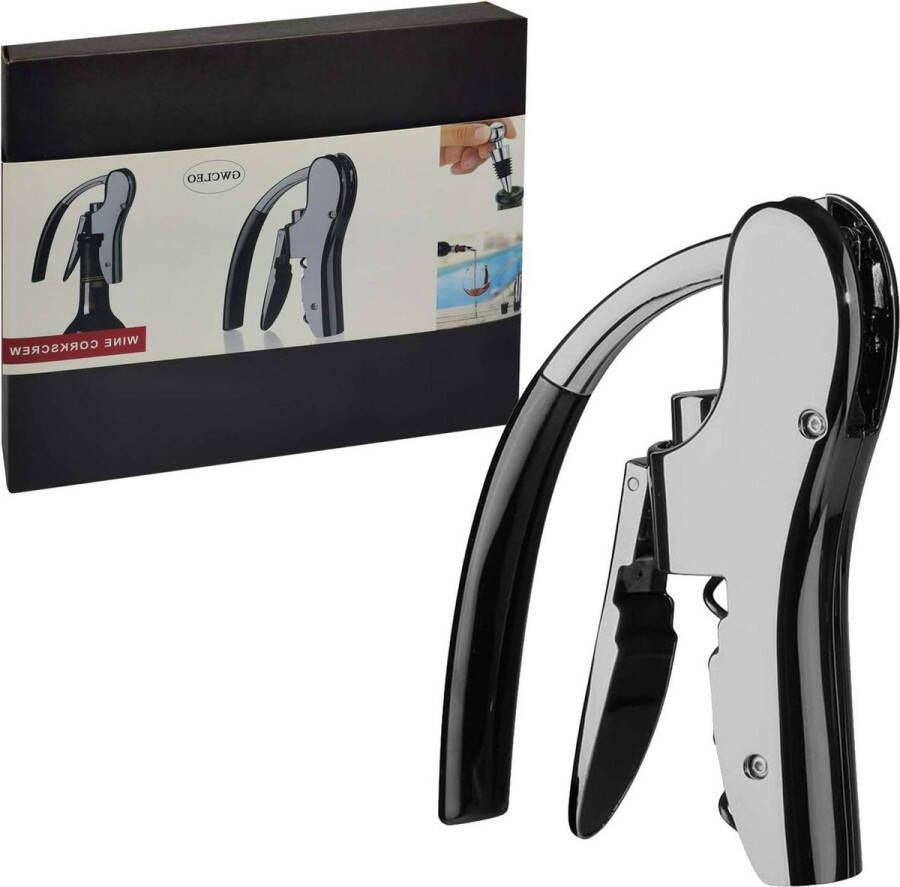 Luxe compacte kurkentrekker met ingebouwde foliesnijder wijnaccessoireset wijnschenker en wijnstop elegante geschenkdoos kurkentrekker wijn
